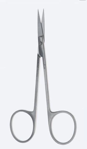 Ножиці, хірургічні, "Wagner", для пластичної хірургії, тонкі, прямі, гострокінцеві, загальна довжина 120 мм. Бренд - Asanus Medizintechnik Gmb, Німеччина